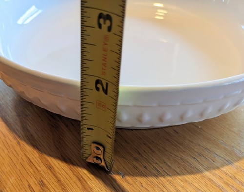Harvest Green Studio White Pasta Bowls Embossed Porcelain Single 8.5” NEW - Picture 5 of 6
