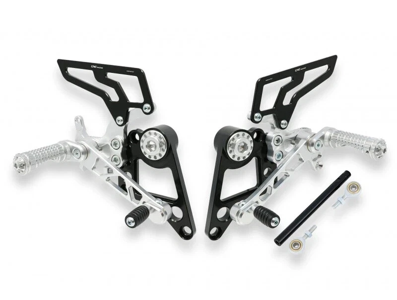 Juegos traseros ajustables CNC Racing Ducati Monster 1100/S/EVO 795 796 696 negros Foto 2 de 4
