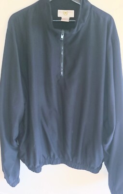 Byron Nelson Eleven Straight Mens XL 1/4 Zip Front Long Sleeve Golf Jacket Navy
