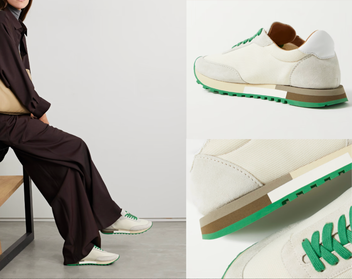 The Row Owen Sneakers Suede Leather Mesh Shoes Trainers 39.5