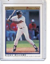1991 O-Pee-Chee Premier #128 Bernie Williams  New York Yankees baseball card 