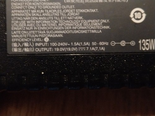 Job LOT 2 x Chargers HP 135W 19V 7,1A 397803-001 Original OEM Genuine Adapter - Photo 2/3