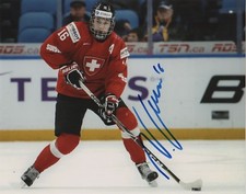 Switzerland Nico Gross Signed Autographed 8x10 NHL Photo COA #1