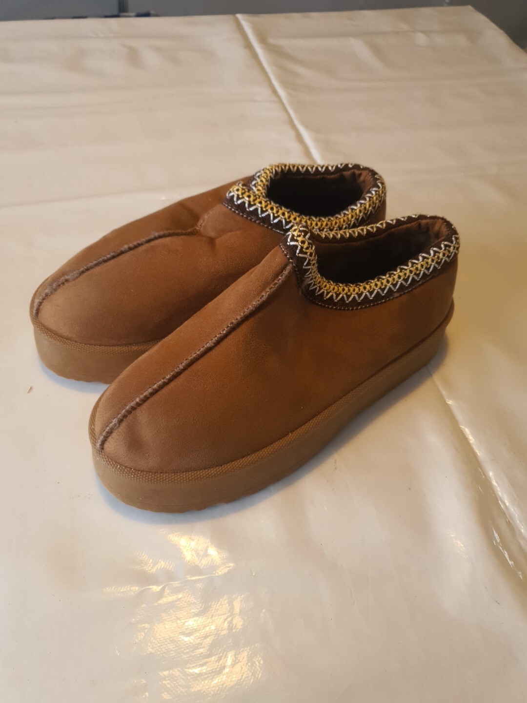 SAOLA Scarpe slip on Love & Other Thing foderate in pelliccia suola grossa marrone