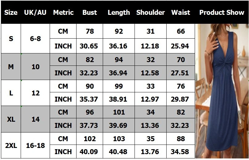 OFF WHITE Abito donna scollo a V sciolto senza maniche festa estate vacanze canotta abiti taglia 6 18