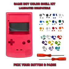 Nintendo Game Boy Color GBC LAMINATED READY Replacement Housing BERRY Shell Kit