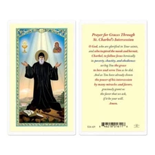 Prayer for Graces through Saint Charbel - Laminated  Holy Card E24-425