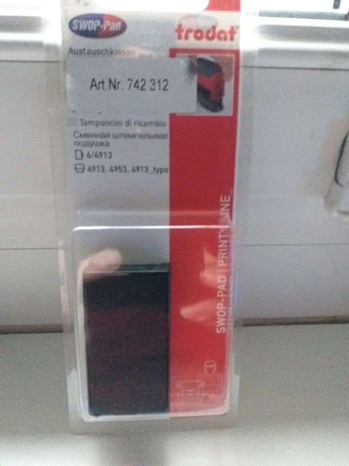 stempelkissen, austauschkissen, doppelblister, 2 mal, tinte, büro - Bild 3 von 4