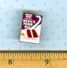 Dollhouse MINIATURE  Size Vintage Chocolate Cake Mix Box
