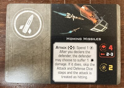 Homing Missiles: Rocket Card X-Wing Miniatures Game