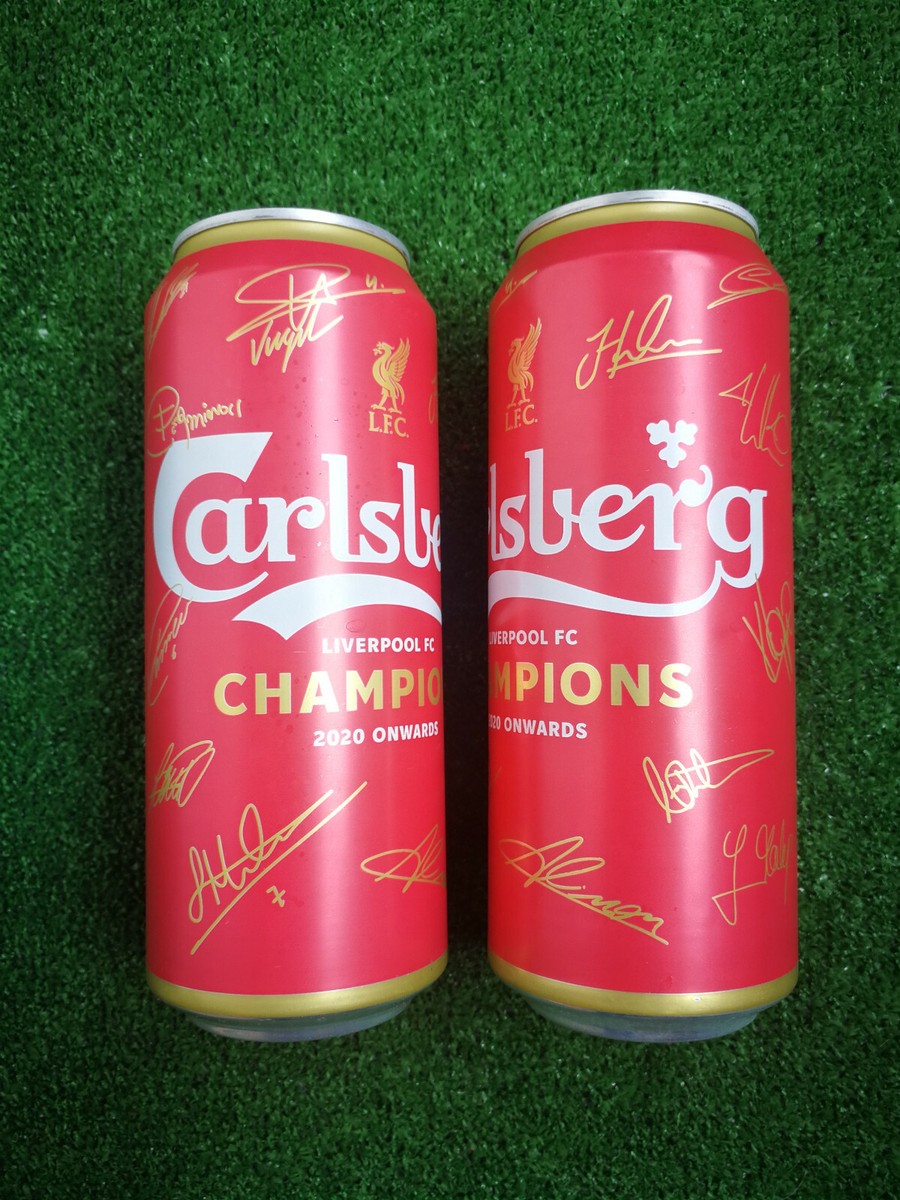 x Liverpool Premier League Champions Carlsberg Empty Beer Can