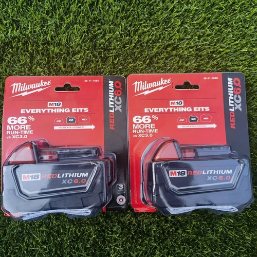 2-PC 18V Milwauke 48-11-1860 6.0 AH Batteries M18 XC18 New US Stock