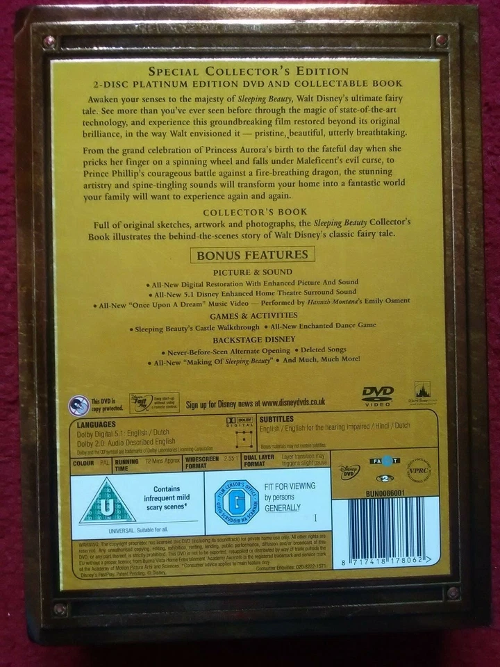 Sleeping Beauty Disney Platinum edition 2 x DVD and Book set - Image 2 of 3