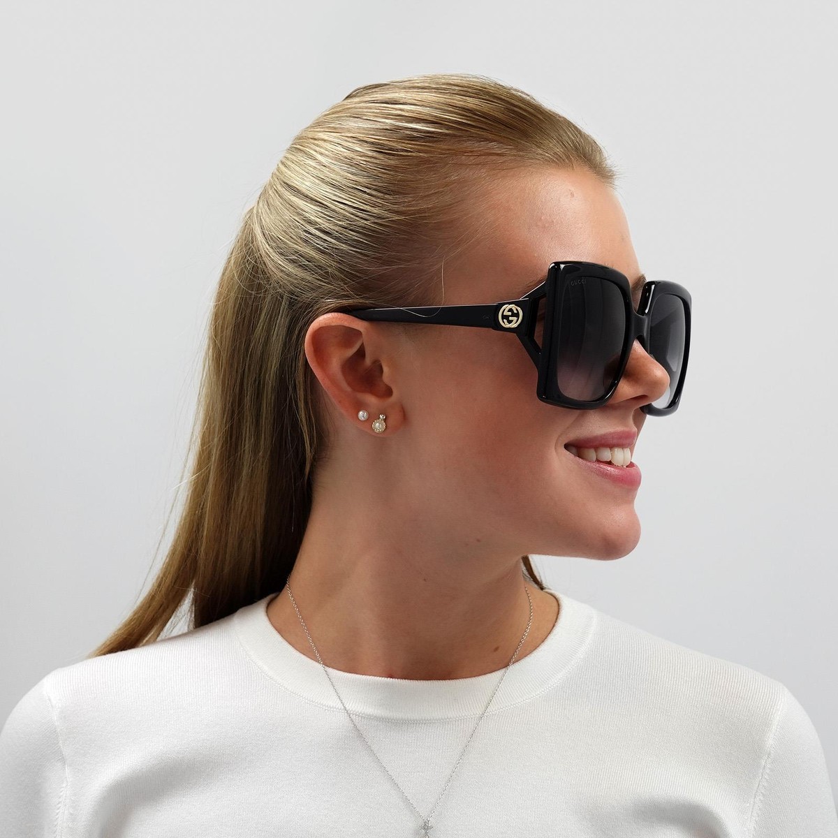 NWT Gucci Sunglasses GG0876S 001 Women Black Oversized (JB1272) Gucci Sunglasses GG0876S 001 main image 2