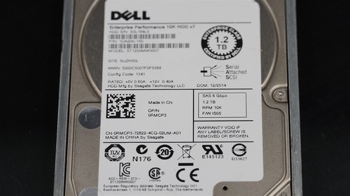 DELL 0RMCP3 ST1200MM0007 1DA200-150 1.2TB 10K 6Gb/S 2.5" SAS HDD W/CADDY - Photo 2/2