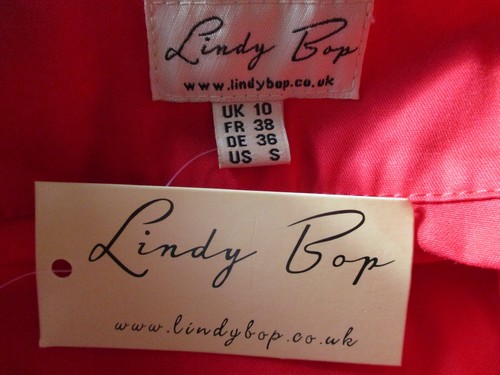 Lindy Bop - Red fit & flare & large bow feature, 100% cotton skirt - UK10/EU38 - Picture 7 of 9