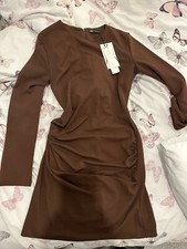 Zara brown dress size 12 new