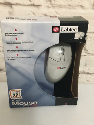 Labtec Wheel Mouse With Light PS/2 Connection XP New