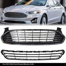 NEW Front Upper & Lower Grille Grill Kit For Ford Fusion/Mondeo 2013-2016 2pcs