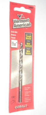 Vermont American 12664 Cobalt Drill Bit 7/32 in Dia for Steel & Tough Metal