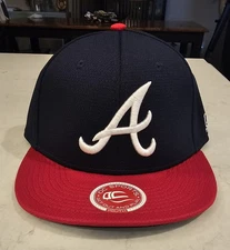Atlanta Braves MLB OC Sports YOUTH Adjustable Cap Hat Navy/Red, New with Tags