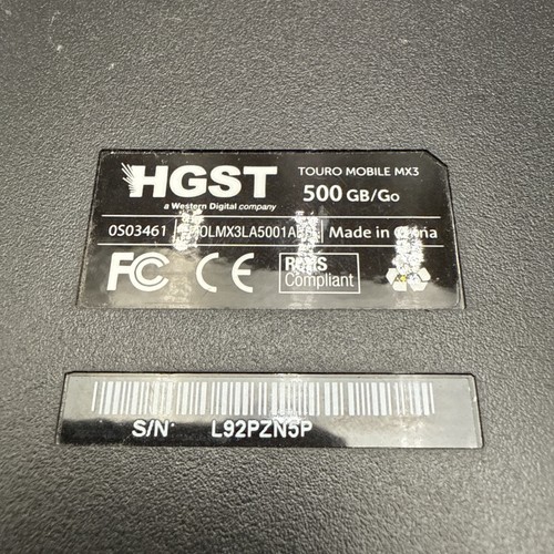HGST Touro Mobile USB 3.0 500 GB/GO External Hard Disk Drive HDD Portable 2.5" - Afbeelding 4 van 4