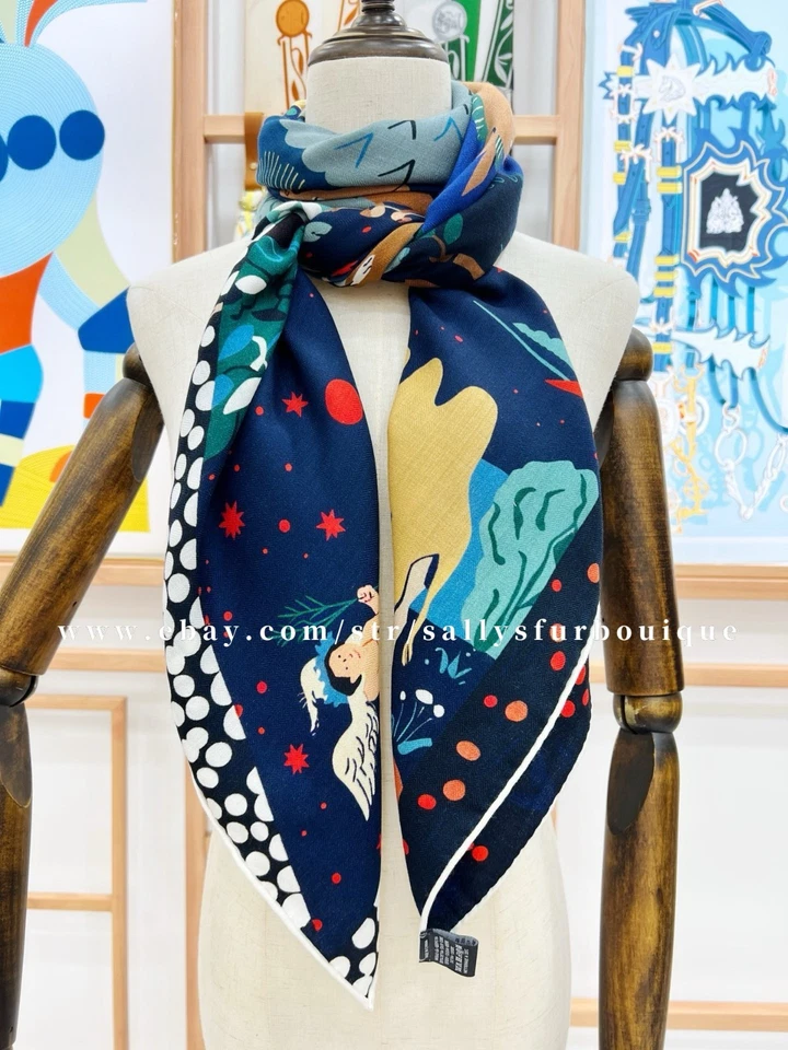 Sallys 70 % cachemir y 30 % seda envolvente bufanda animal estampado chal doble cara 53" Foto 3 de 4