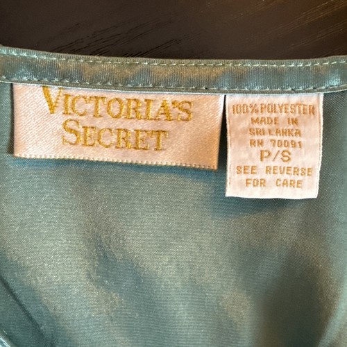Victoria's Secret Vintage Gold Label Damen P/S grün Schlaf Satin Nachthemd - Bild 4 von 7