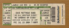 2004 DAVE MATTHEWS BAND DMB VIRGINIA BEACH CONCERT TICKET STUB
