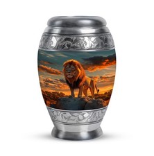 Lion Urns 3 Inch Human Ashes Urn For Adult Male Burial Cremation Keepsake