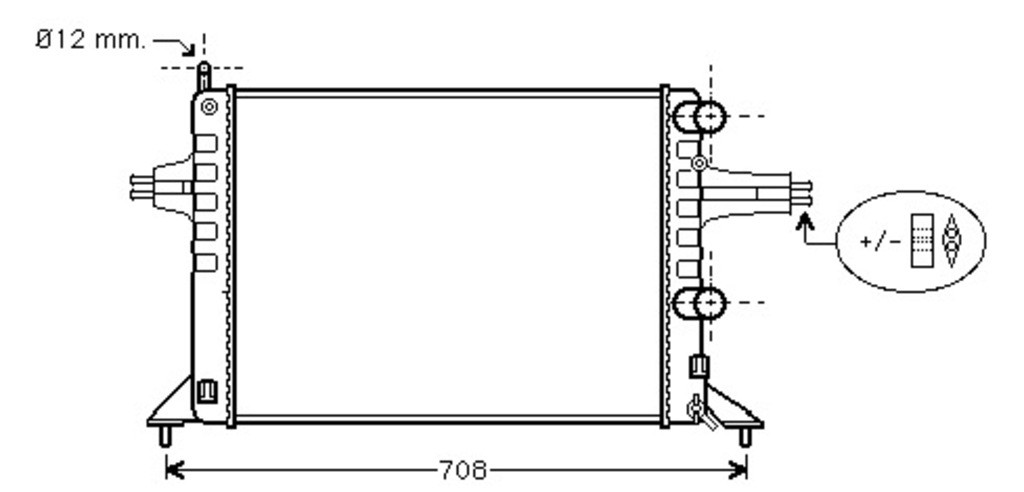 RADIATORE per OPEL