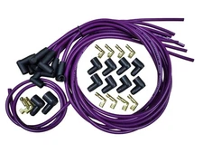 Ton's 90* 42" 8mm Purple Spark Plug Wires Universal Chevy GM socket distributor