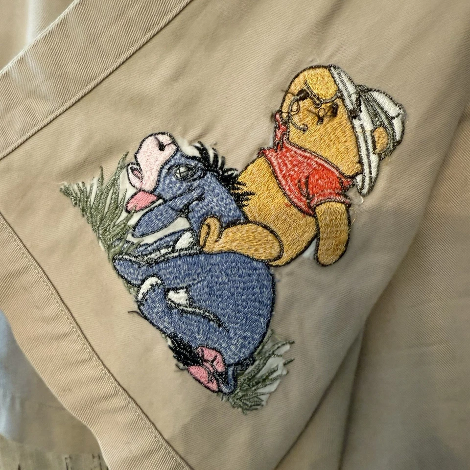Winnie The Pooh RARO Vintage Safari Skort com Olhos Tamanho Pequeno Disney - Imagem 3 de 4
