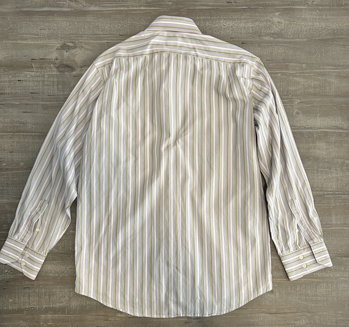 Lacoste mens long sleeve Stripped shirt Size 40 Small Imperfection thumbnail 2