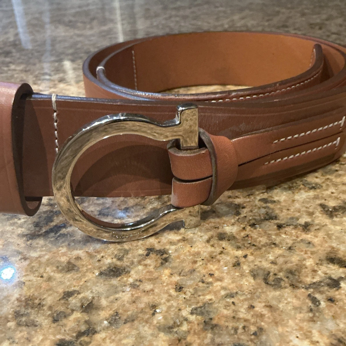 Salvatore Ferragamo Leather Brown Belts for Men for sale | eBay display picture 3