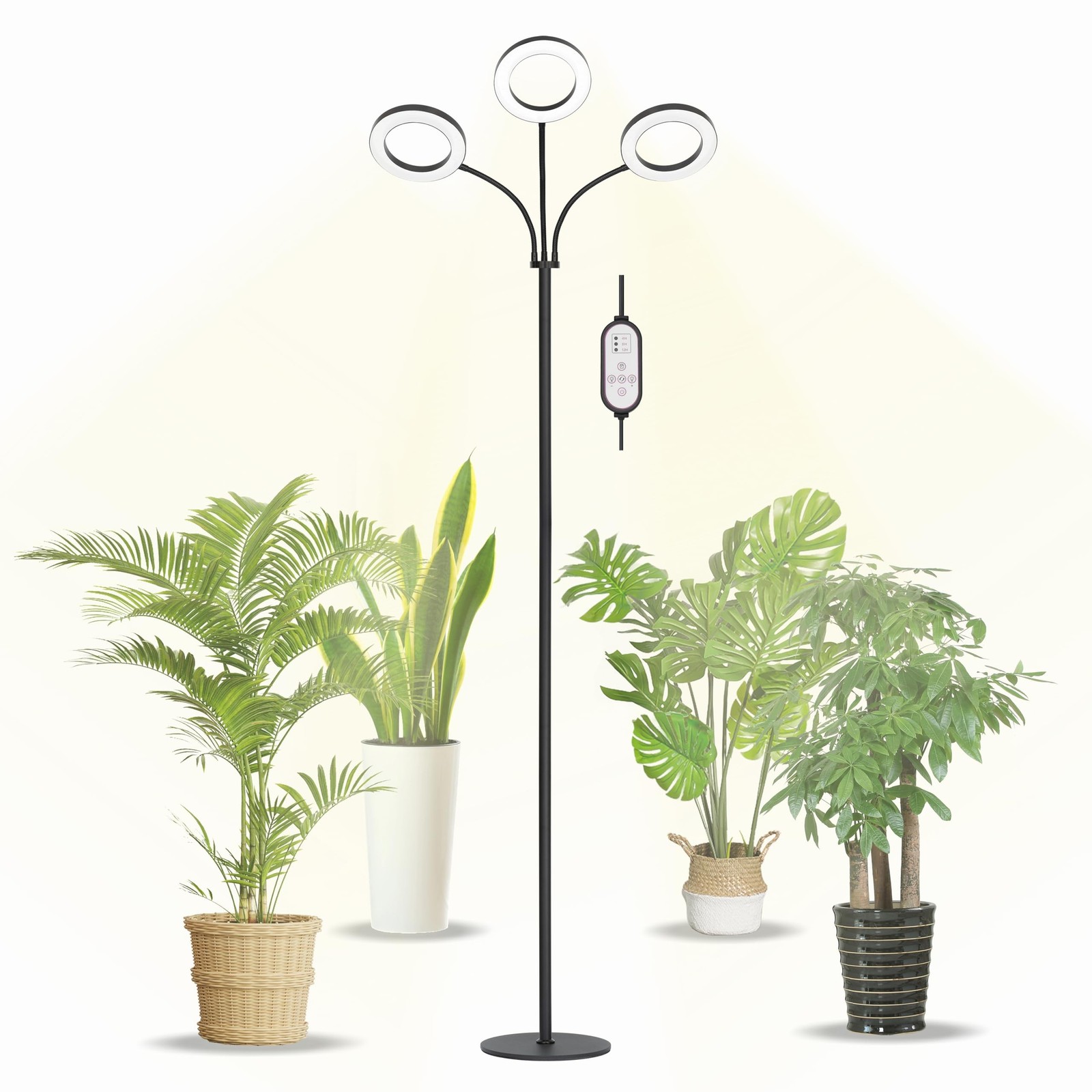 For Indoor Plants, 3 Head Full Spectrum Led Tall Plant L... 