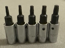 Snap-On Tools 5pcs Torx Set  1/4” Drive TTX8, 10, 15A, 20, 25C