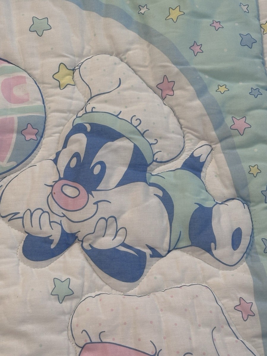 Vintage Looney Tunes Baby Crib Blanket Quilt Tweety Bird Bugs