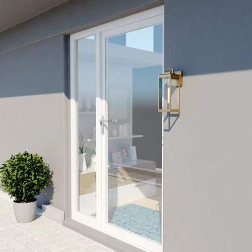 Vaxcel Lighting T0566 Kinzie 14" Tall Outdoor Wall Sconce - Brass - Picture 6 of 12