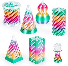 6 Pack 3D Printed Spiral Fidget Toys Stress Relief Puzzle Desk Set USA Seller