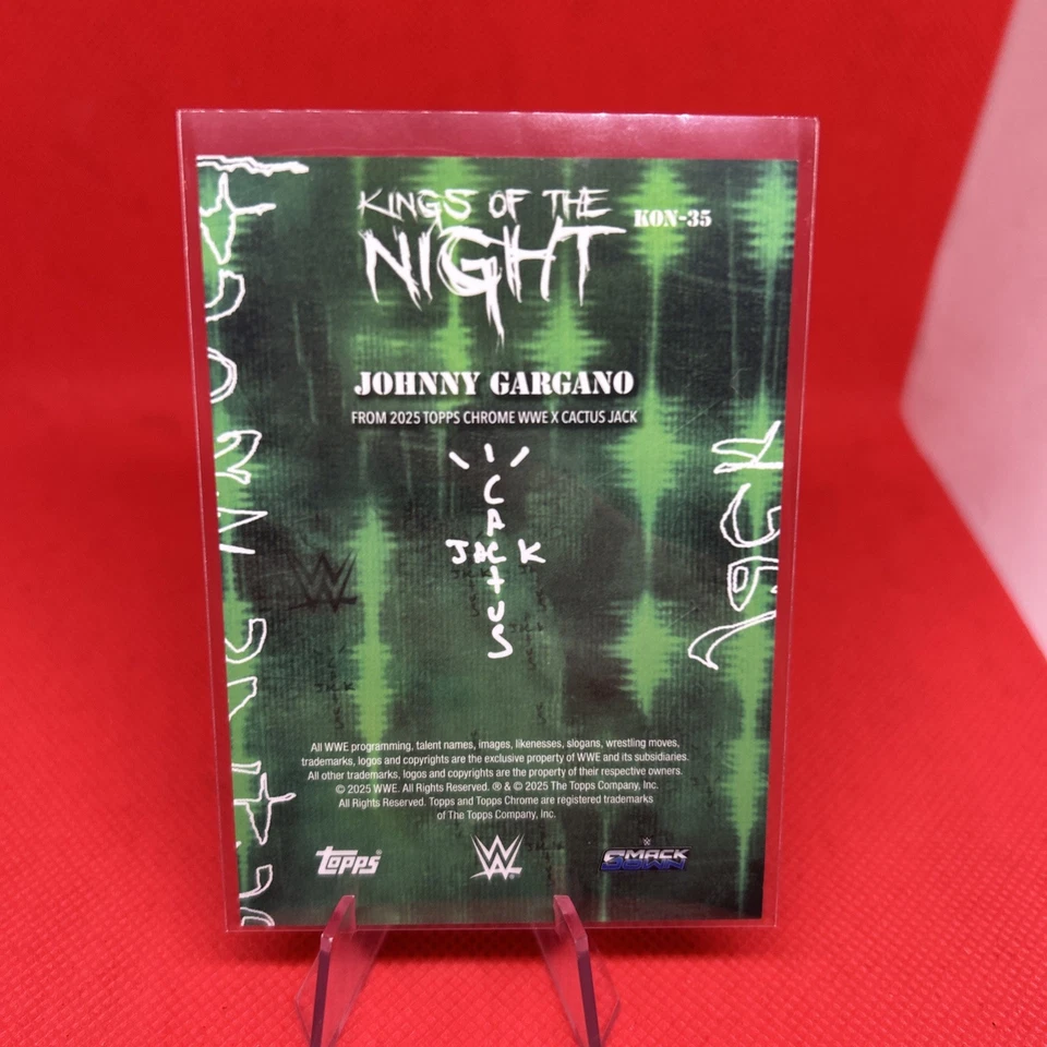 2025 Topps Chrome WWE x Cactus Jack Johnny Gargano Kings of the Night Case Hit - Image 2 of 2