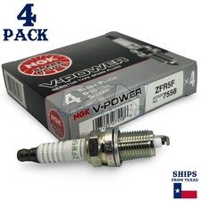 Ngk 7558 V-power Spark Plugs Zfr5f - 4 Pack