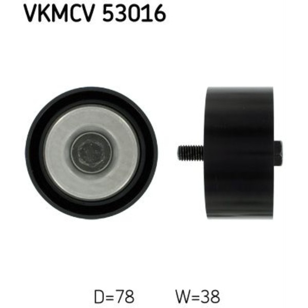SKF Umlenk-/FüHrungsrolle Keilrippenriemen Vkmcv 53016-image
