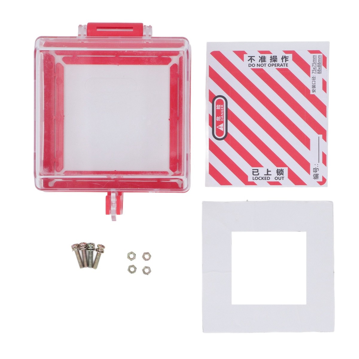 Transparent Lockout Tagout Box Emergency Stop Button Cover - For Safety ...