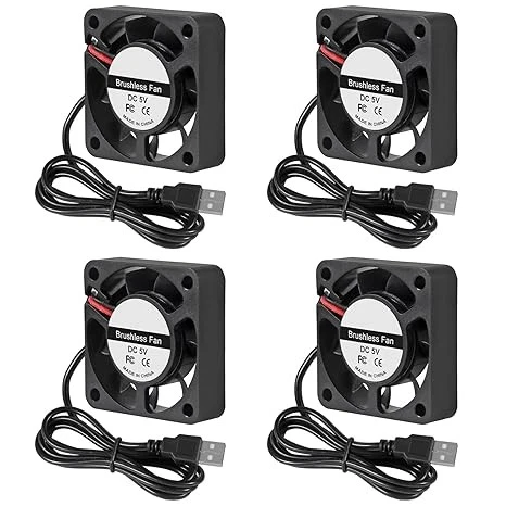 AITRIP 4 Pack USB Brushless Cooling Fan 40mm High Performance DC 5V 4010