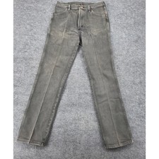 Wrangler 13MWZPB Cowboy Cut Jeans Mens 34x36 Charcoal Grey Vintage USA Starched