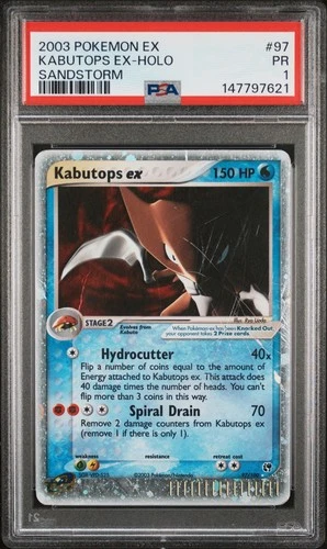 Kabutops ex Holo PSA 1 2003 Pokemon Ex Sandstorm #97 POP 15