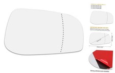 Passenger Right Side Rearview Replacement Mirror Glass W/Adhesive for VOLVO