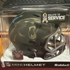 Tetairoa McMillan Panthers Signed Riddell 2025 Salute To Service Mini Helmet