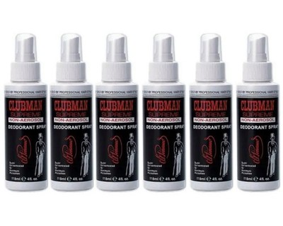 Clubman Supreme Non-Aerosol Setting Hairspray -Quick Dry Formula -8oz -6pc Set
